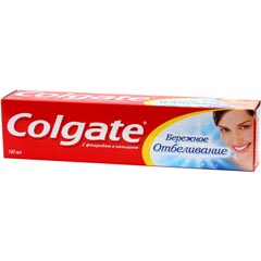 Зубная паста "COLGATE" бережное отбеливание 100 мл/154 гр./скидки не действуют/(48)