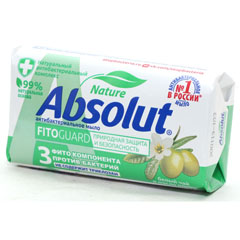Мыло туалетное "ABSOLUT NATURE FITOGUARD" белый чай и масло оливы антибактериальное 90 гр.(72)