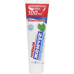 Зубная паста "НОВЫЙ ЖЕМЧУГ" комплекс сильный аромат мяты 100 мл./142 гр. 1 шт./скидки не действуют/(32)