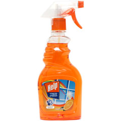 Моющее средство для стекол "HELP" апельсин с курком 500 мл.(12)