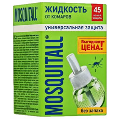 Средство от насекомых "MOSQUITALL" жидкость 45 ночей "универсальная защита" от комаров 1 шт /07-075/.(12)