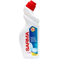 Чистящее средство "SARMA" 7 в 1 гель для сантехники лимон 750 мл.(18)