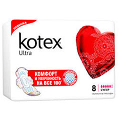 Прокладки "KOTEX" ультра soft супер 8 шт.(16)
