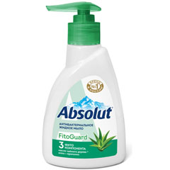Мыло жидкое "ABSOLUT NATURE FITOGUARD" антибактериальное алоэ с диспенсером 500 гр.(12)