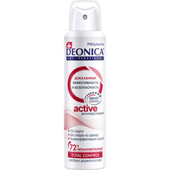 Дезодорант спрей антиперспирант "DEONICA" active без упаковки 150 мл./11-460/(6)