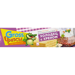 Чипсы "GROSS" холодец с хреном 40 гр./в упаковке 25 шт./(25)