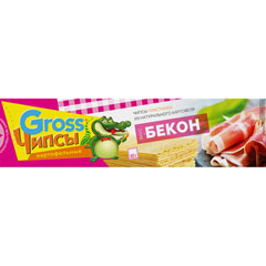 Чипсы "GROSS" бекон 40 гр./в упаковке 25 шт./(25)