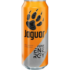 Напиток энергетический "JAGUAR FUNK" оранжевый газированный безалкогольный вкус манго и ананаса банка 0,45 л.(12)