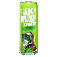 Напиток "FUNKY MONKEY CRAZY" Кактус-лайм газированный безалкогольный банка 0,45 мл.(12)