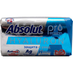 Мыло туалетное "ABSOLUT PRO" серебро + гиалурон 90 гр./скидки не действуют/(24)