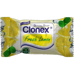 Мыло туалетное "CLONEX" fresh lemon/свежесть лимона 100 гр./скидки не действуют/(72)