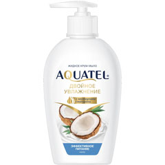 Мыло жидкое "AQUATEL" кокосовое молочко 280 мл.(10)