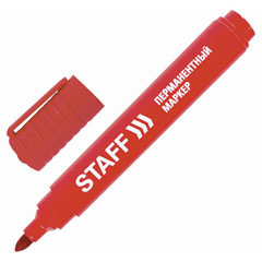 Маркер "STAFF BASIC" перманентный  2,5 мм красный 1 шт /в запайке 12 шт/.(12)