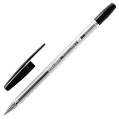 Ручка шариковая "BRAUBERG CLASSIC" корпус прозрачный узел 0,7 мм линия 0,35 мм черная 1 шт /в запайке 50 шт/.(50)