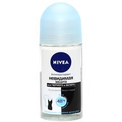 Дезодорант ролик антиперспирант "NIVEA" pure невидимая защита для белого и черного женский 50 мл.(30)