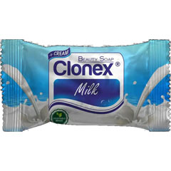 Мыло туалетное "CLONEX" milk/молоко 100 гр./скидки не действуют/(72)