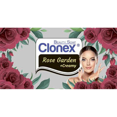 Мыло туалетное "CLONEX" rose garden/розовый сад 75 гр./скидки не действуют/(72)
