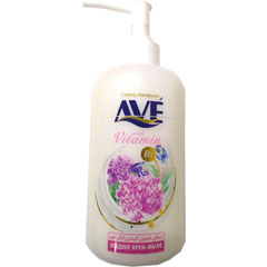 Мыло жидкое "AVE" крем цветы и молоко 450 гр.(12)