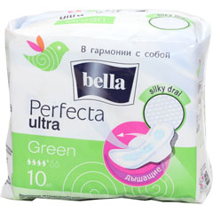 Прокладки "BELLA" перфекта ultra green 10 шт.(36)