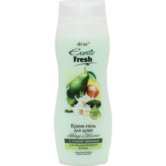 Гель для душа "ВIТЭКС EXOTIC FRESH" крем авокадо и жасмин 515 мл.(20)