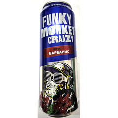 Напиток "FUNKY MONKEY CRAZY" Барбарис газированный безалкогольный банка 0,45 мл.(12)