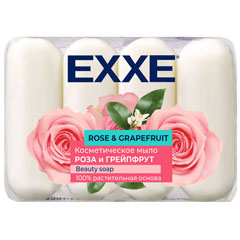 Мыло туалетное "EXXE" роза и грейпфрут белое 4*70 гр 280 гр.(24)