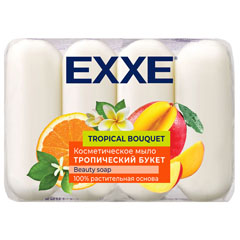 Мыло туалетное "EXXE" тропический букет белое 4*70 гр 280 гр.(24)