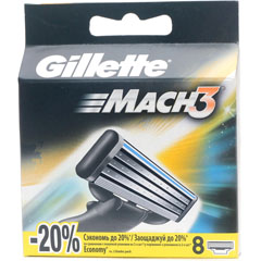 Кассета "GILLETTE MACH 3" 8 шт.(10)