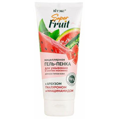Пенка для умывания "ВIТЭКС SUPER FRUIT" гель для снятия макияжа мицеллярная арбуз/гиалурон 200 мл.(15)