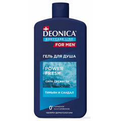 Гель для душа "DEONICA FOR MEN" power fresh 750 мл./11-677/(6)