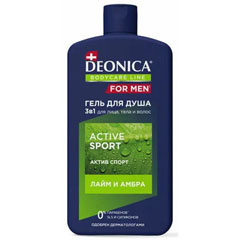 Гель для душа "DEONICA FOR MEN" active sport 750 мл./11-652/(6)