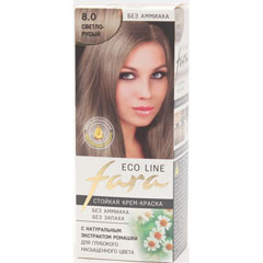 Краска для волос "FARA ECO LINE" 8.0 светло-русый 1 шт.(6)
