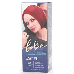 Краска для волос "ESTEL LOVE" 7/5 рубин 1 шт.(10)