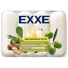 Мыло туалетное "EXXE" макадамия и олива белое 4*70 гр 280 гр.(24)