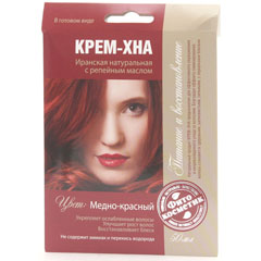 Хна для волос "ФИТОКОСМЕТИК" иранская медно-красный (крем-хна в готовом виде) 50 мл./скидки не действуют/(15)