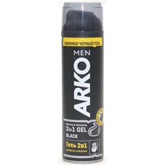 Гель для бритья "ARKO" 2 в 1 black 200 мл.(24)