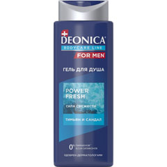 Гель для душа "DEONICA FOR MEN" power fresh 250 мл /11-409/.(6)