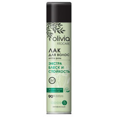 Лак для волос "OLIVIA" Fitocare экстра блеск и стойкость мега фиксация 250 мл.(12)