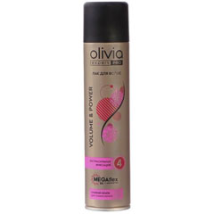 Лак для волос "OLIVIA" Expert pro volume&powe экстрасильной фиксации 300 мл.(12)