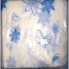 Салфетки бумажные "ТРОДИ" бабочки синие с ярлыком 100 шт.(20)