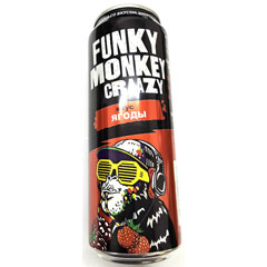 Напиток "FUNKY MONKEY CRAZY" Ягоды газированный безалкогольный банка 0,45 мл.(12)