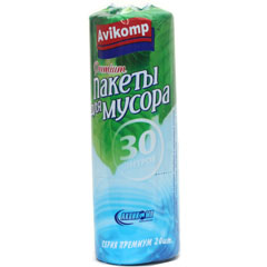 Мешки для мусора "АВИКОМП" синие рулон 30 литров 20 шт.(50)