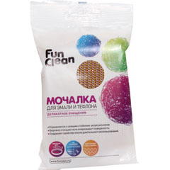 Мочалка "FUN CLEAN"  для эмали и тефлона 1 шт./скидки не действуют/(80)