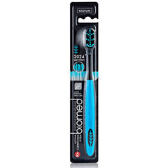 Зубная щетка "BIOMED" black с древесным углем средняя 1 шт.(48)