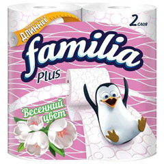 Бумага туалетная "FAMILIA" весеннее цветение 2-х слойная 8 шт./скидки не действуют/(6)